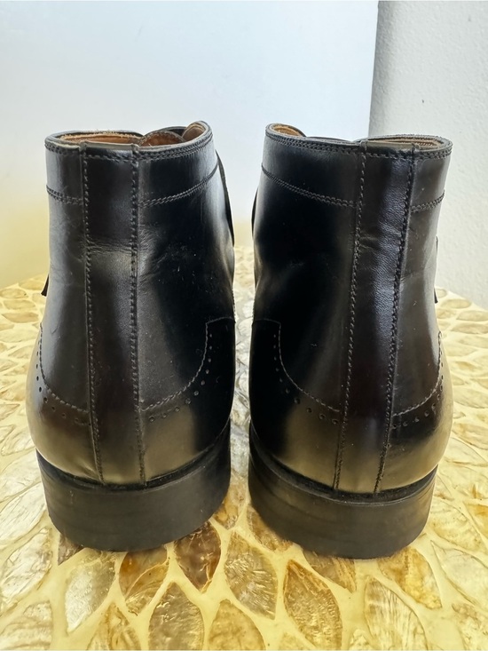 Magnanni Black Leather Double Monk Strap Boots size 9.5M main image 6
